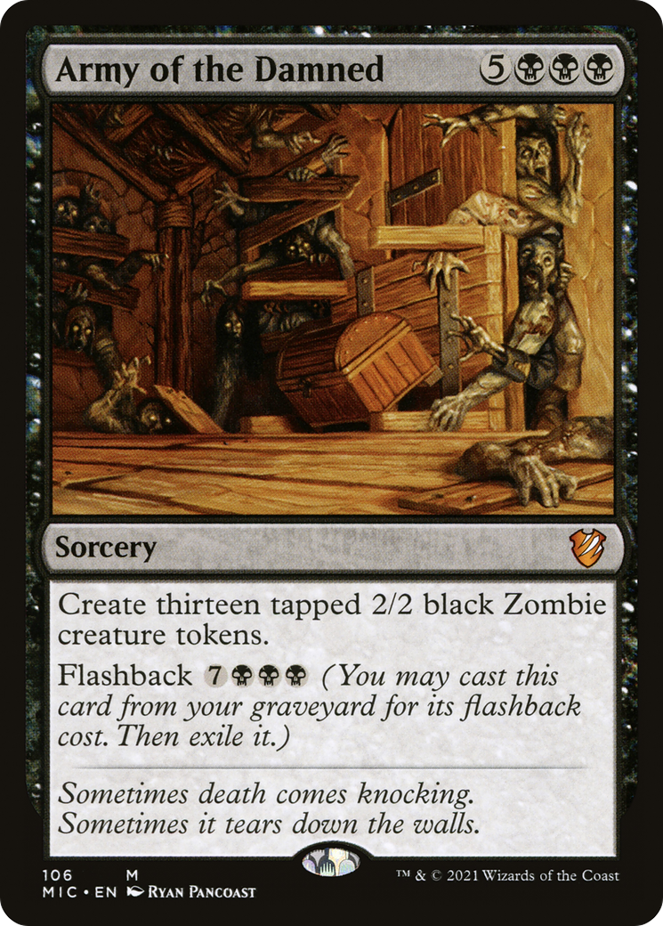 Army of the Damned (MIC-106) - Midnight Hunt Commander - Premium MTG Single from Wizards of the Coast - Just $0.52! Shop now at Game Crave Tournament Store