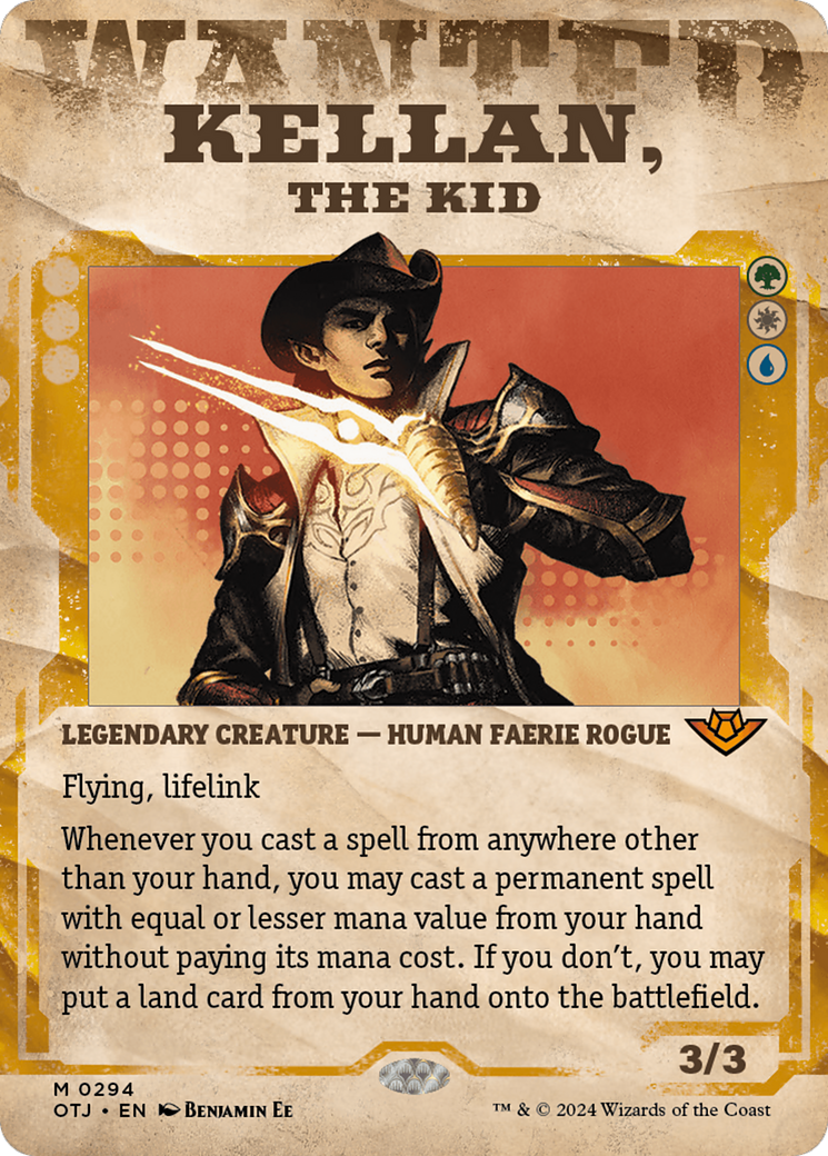 Kellan, the Kid (OTJ-294) - Outlaws of Thunder Junction: (Showcase) - Premium MTG Single from Wizards of the Coast - Just $1.43! Shop now at Game Crave Tournament Store