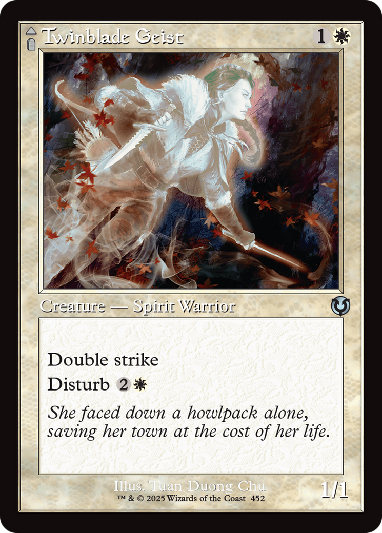 Twinblade Geist // Twinblade Invocation (Retro Frame) (-452) - Innistrad Remastered Foil - Premium MTG Single from Wizards of the Coast - Just $0.25! Shop now at Game Crave Tournament Store