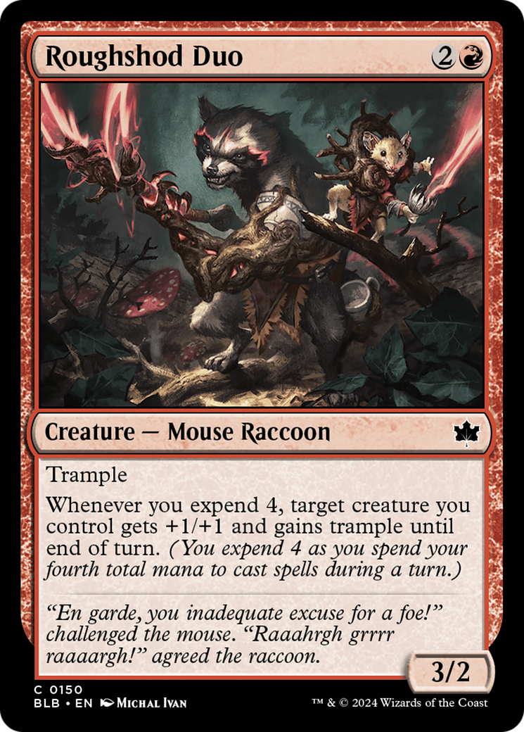 Roughshod Duo (BLB-150) - Bloomburrow - Premium MTG Single from Wizards of the Coast - Just $0.25! Shop now at Game Crave Tournament Store
