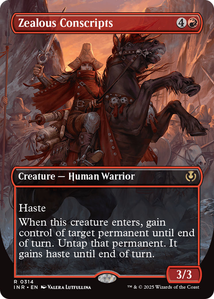 Zealous Conscripts (Borderless) (-314) - Innistrad Remastered - Premium MTG Single from Wizards of the Coast - Just $0.34! Shop now at Game Crave Tournament Store
