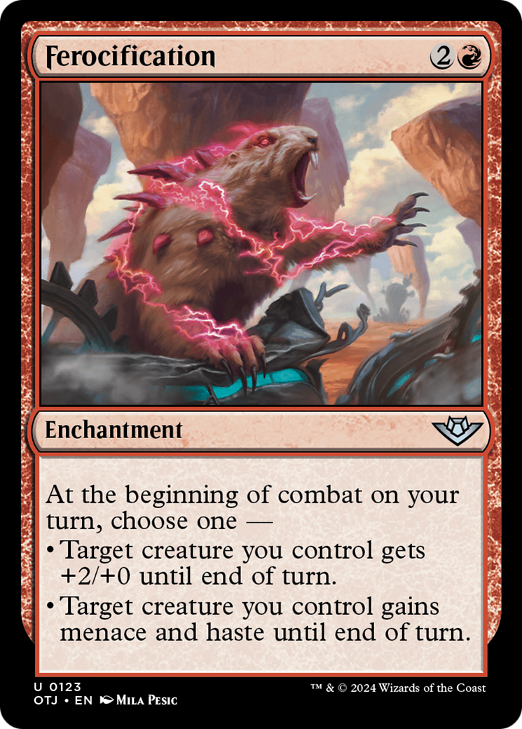Ferocification (OTJ-123) - Outlaws of Thunder Junction - Premium MTG Single from Wizards of the Coast - Just $0.25! Shop now at Game Crave Tournament Store