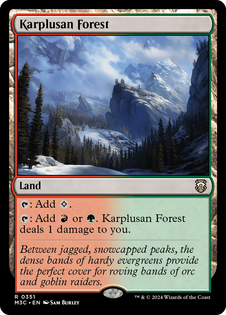 Karplusan Forest (M3C-351) - Modern Horizons 3 Commander - Premium MTG Single from Wizards of the Coast - Just $0.64! Shop now at Game Crave Tournament Store