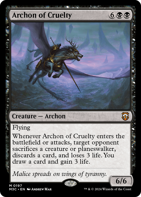 Archon of Cruelty (M3C-197) - Modern Horizons 3 Commander - Premium MTG Single from Wizards of the Coast - Just $2.48! Shop now at Game Crave Tournament Store