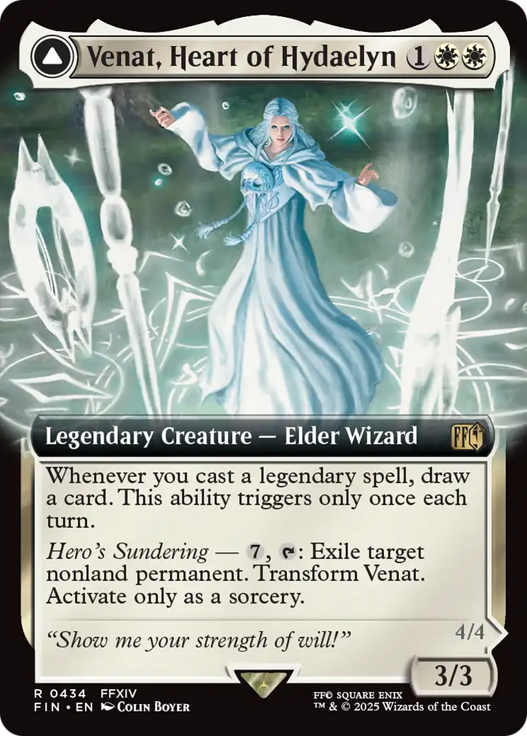 Venat, Heart of Hydaelyn // Hydaelyn, the Mothercrystal (FIN-434) - FINAL FANTASY: (Extended Art) - Premium MTG Single from Wizards of the Coast - Just $0.81! Shop now at Game Crave Tournament Store