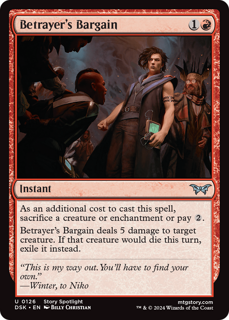 Betrayer's Bargain (DSK-126) - Duskmourn: House of Horror - Premium MTG Single from Wizards of the Coast - Just $0.25! Shop now at Game Crave Tournament Store