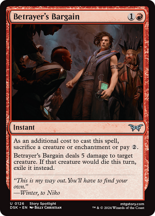 Betrayer's Bargain (DSK-126) - Duskmourn: House of Horror - Premium MTG Single from Wizards of the Coast - Just $0.25! Shop now at Game Crave Tournament Store