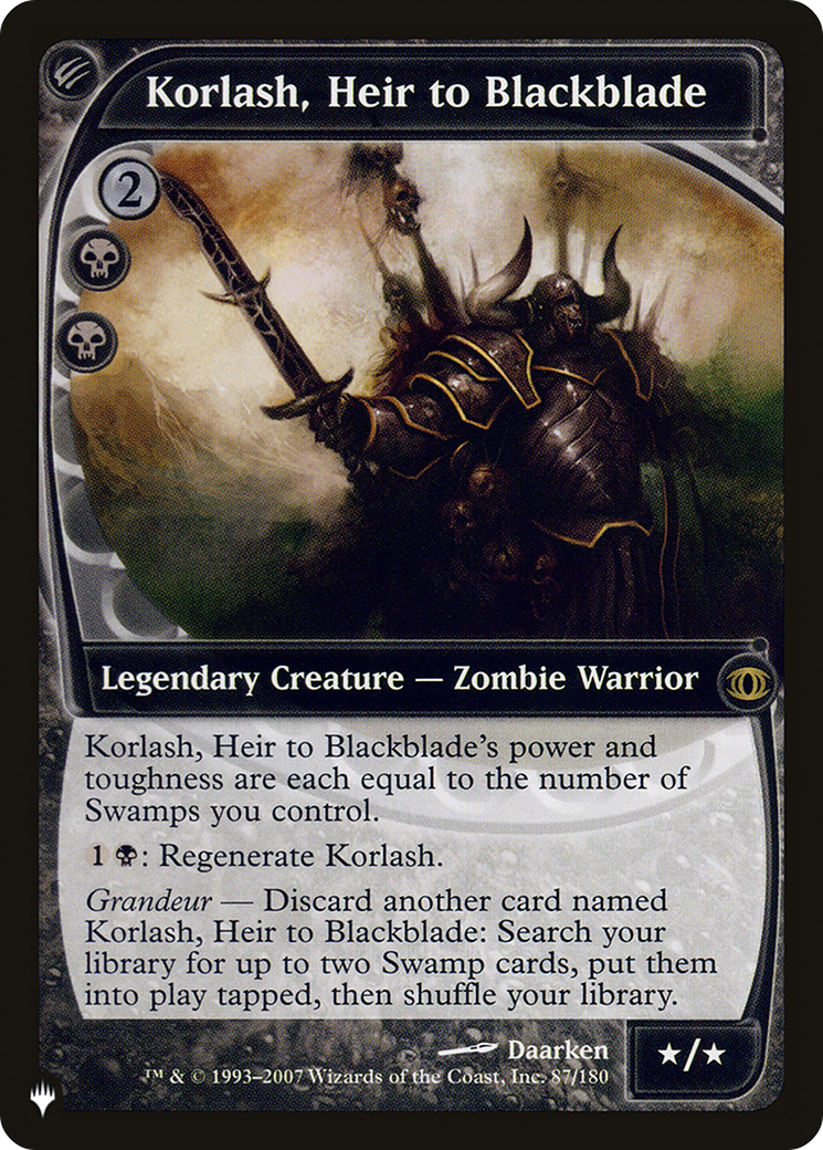 Korlash, Heir to Blackblade (PLIST-102) - The List