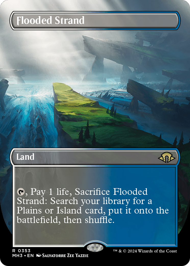 Flooded Strand (MH3-353) - Modern Horizons 3 (Borderless) Foil - Premium MTG Single from Wizards of the Coast - Just $53.59! Shop now at Game Crave Tournament Store