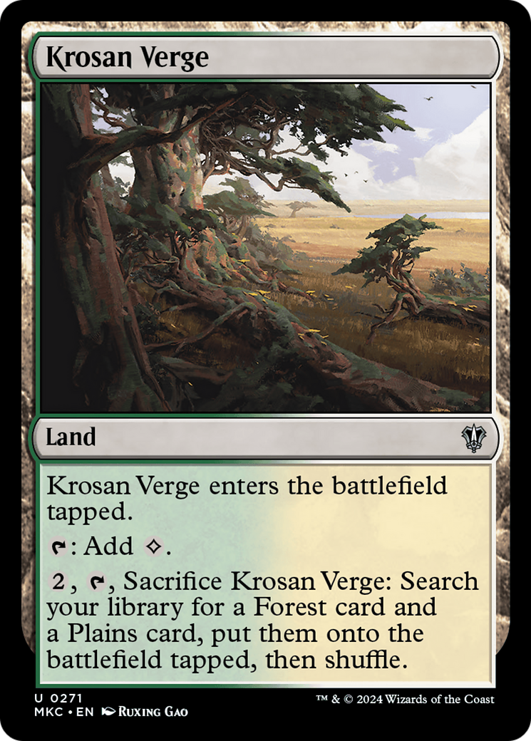 Krosan Verge (MKC-271) - Murders at Karlov Manor Commander - Premium MTG Single from Wizards of the Coast - Just $0.25! Shop now at Game Crave Tournament Store