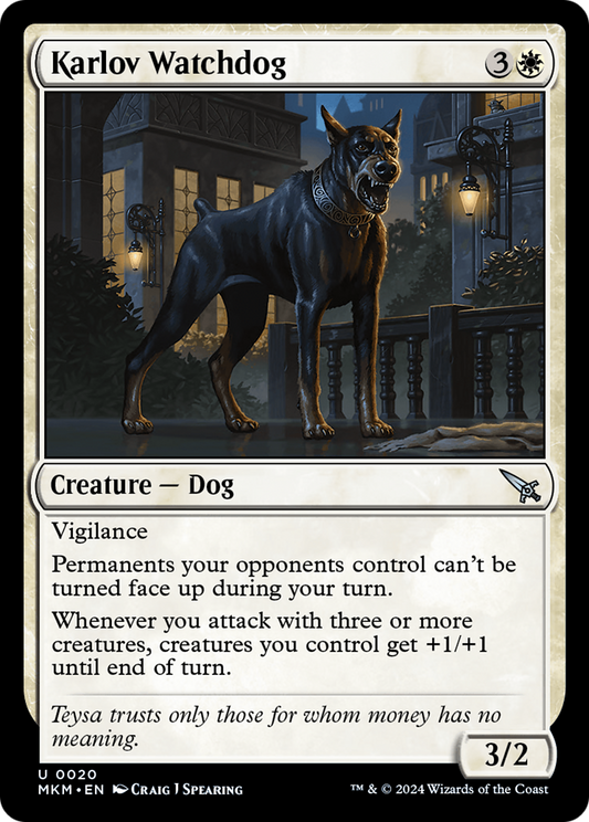 Karlov Watchdog (MKM-020) - Murders at Karlov Manor - Premium MTG Single from Wizards of the Coast - Just $0.25! Shop now at Game Crave Tournament Store