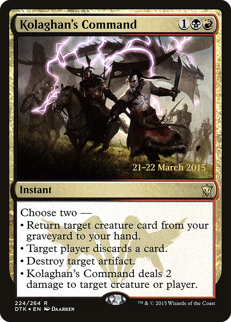 Kolaghan's Command (PDTK-224S) - Dragons of Tarkir Promos Foil