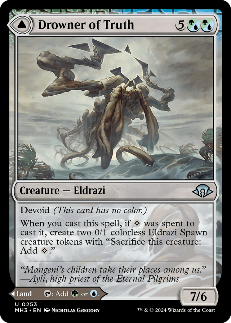 Drowner of Truth // Drowned Jungle (MH3-253) - Modern Horizons 3 Foil - Premium MTG Single from Wizards of the Coast - Just $0.26! Shop now at Game Crave Tournament Store