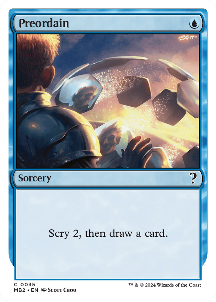 Preordain (MB2-035) - Mystery Booster 2 - Premium MTG Single from Wizards of the Coast - Just $0.97! Shop now at Game Crave Tournament Store