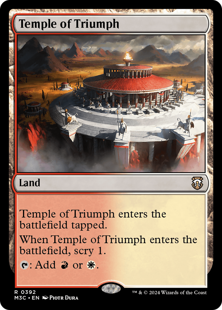 Temple of Triumph (M3C-392) - Modern Horizons 3 Commander Foil - Premium MTG Single from Wizards of the Coast - Just $0.25! Shop now at Game Crave Tournament Store