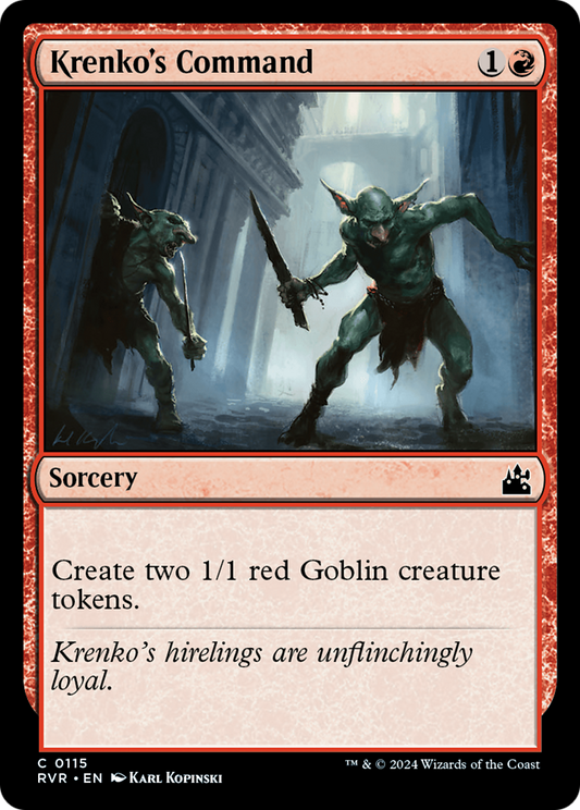 Krenko's Command (RVR-115) - Ravnica Remastered - Premium MTG Single from Wizards of the Coast - Just $0.25! Shop now at Game Crave Tournament Store