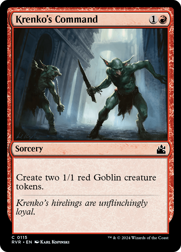 Krenko's Command (RVR-115) - Ravnica Remastered - Premium MTG Single from Wizards of the Coast - Just $0.25! Shop now at Game Crave Tournament Store