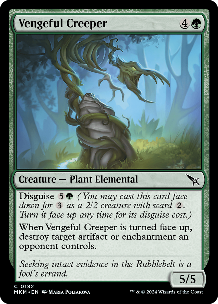 Vengeful Creeper (MKM-182) - Murders at Karlov Manor - Premium MTG Single from Wizards of the Coast - Just $0.25! Shop now at Game Crave Tournament Store