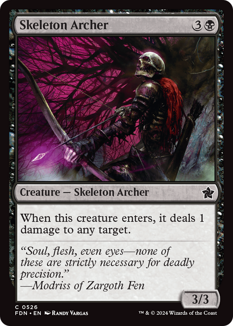 Skeleton Archer (FDN-526) - Foundations - Premium MTG Single from Wizards of the Coast - Just $0.25! Shop now at Game Crave Tournament Store