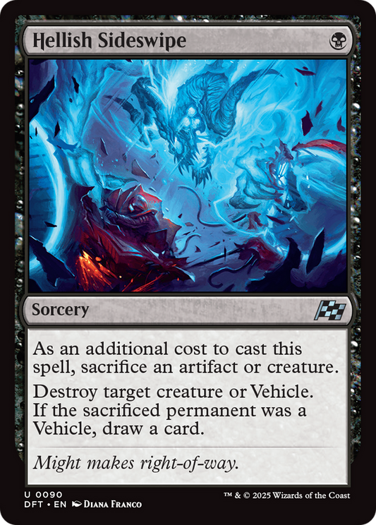 Hellish Sideswipe (DFT-090) - Aetherdrift - Premium MTG Single from Wizards of the Coast - Just $0.08! Shop now at Game Crave Tournament Store