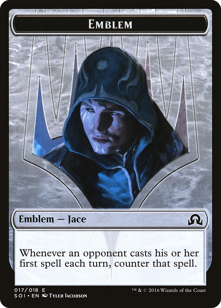 Jace, Unraveler of Secrets Emblem (TSOI-017) - Shadows over Innistrad Tokens
