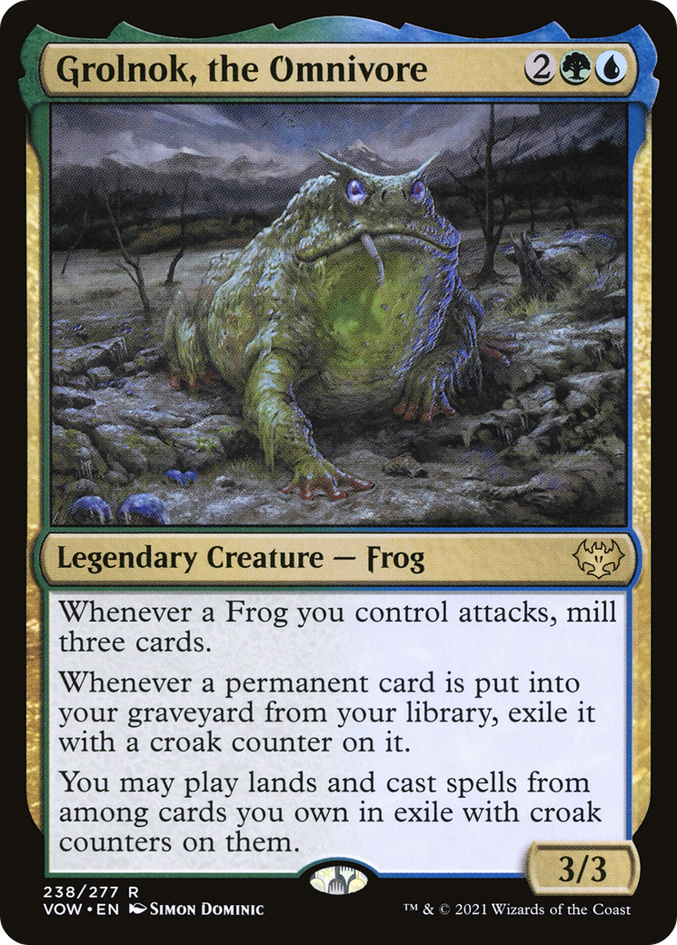 Grolnok, the Omnivore (VOW-238) - Innistrad: Crimson Vow - Premium MTG Single from Wizards of the Coast - Just $0.10! Shop now at Game Crave Tournament Store