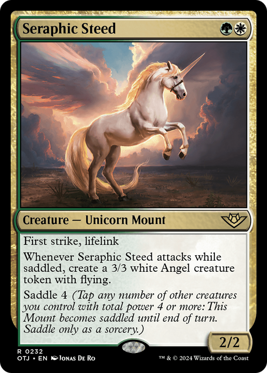 Seraphic Steed (OTJ-232) - Outlaws of Thunder Junction Foil - Premium MTG Single from Wizards of the Coast - Just $0.25! Shop now at Game Crave Tournament Store