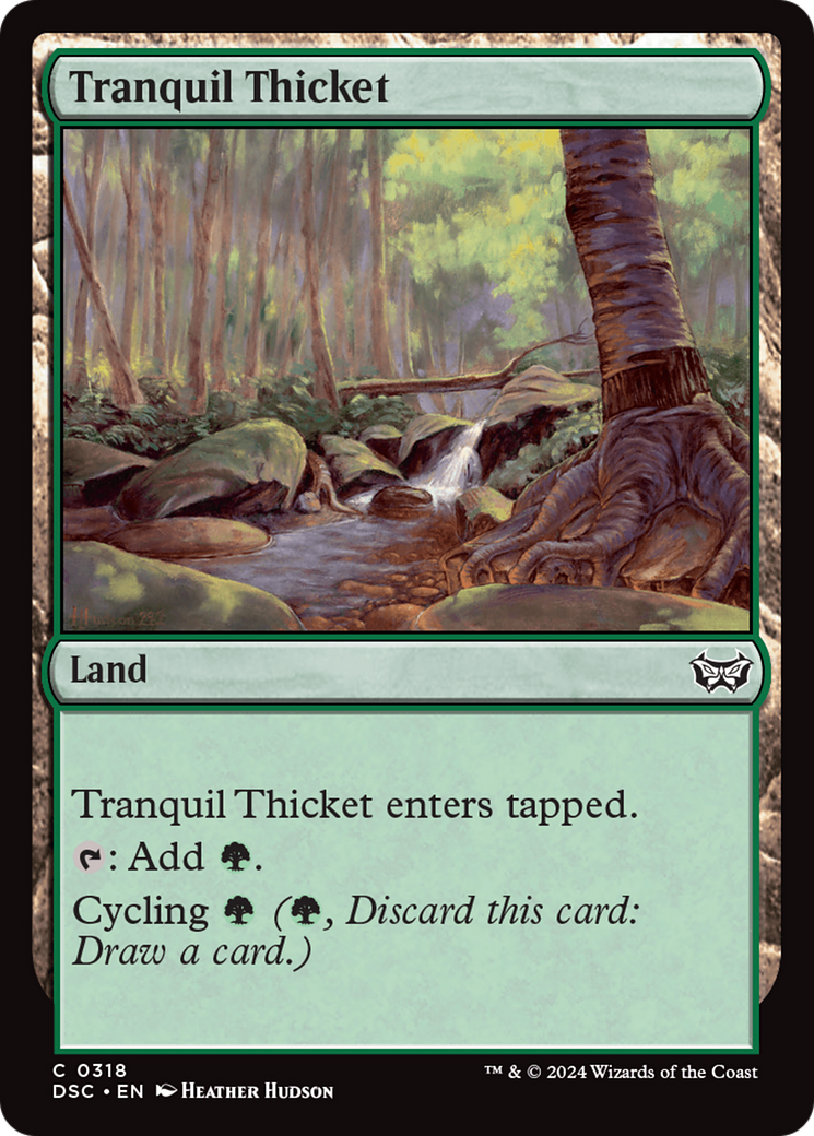 Tranquil Thicket (DSC-318) - Duskmourn: House of Horror Commander - Premium MTG Single from Wizards of the Coast - Just $0.25! Shop now at Game Crave Tournament Store