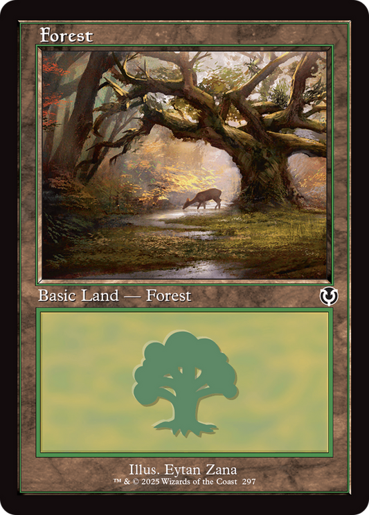 Forest (297) (Retro Frame) (-297) - Innistrad Remastered - Premium MTG Single from Wizards of the Coast - Just $0.25! Shop now at Game Crave Tournament Store