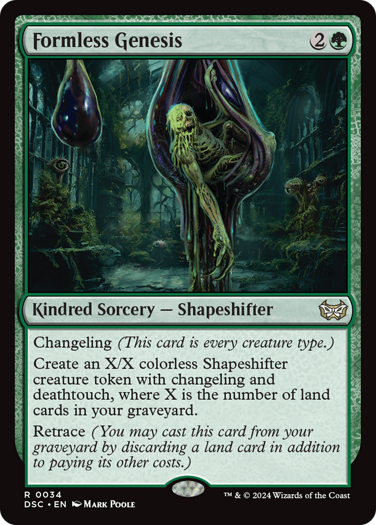 Formless Genesis (DSC-034) - Duskmourn: House of Horror Commander - Premium MTG Single from Wizards of the Coast - Just $0.27! Shop now at Game Crave Tournament Store