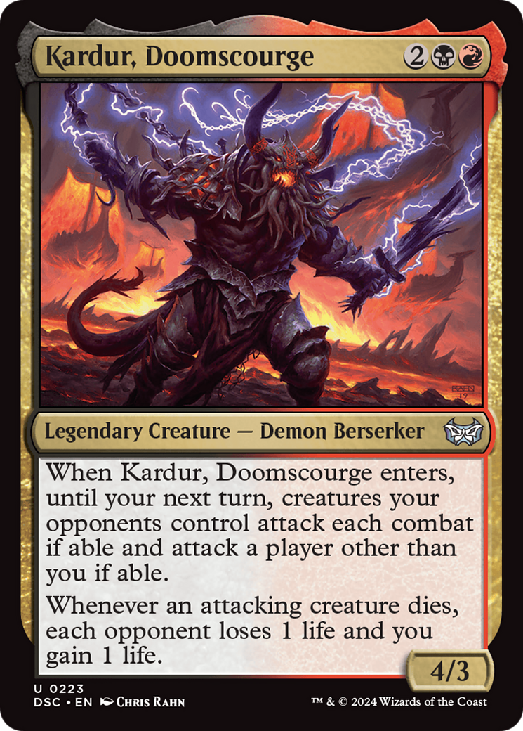 Kardur, Doomscourge (DSC-223) - Duskmourn: House of Horror Commander - Premium MTG Single from Wizards of the Coast - Just $0.46! Shop now at Game Crave Tournament Store