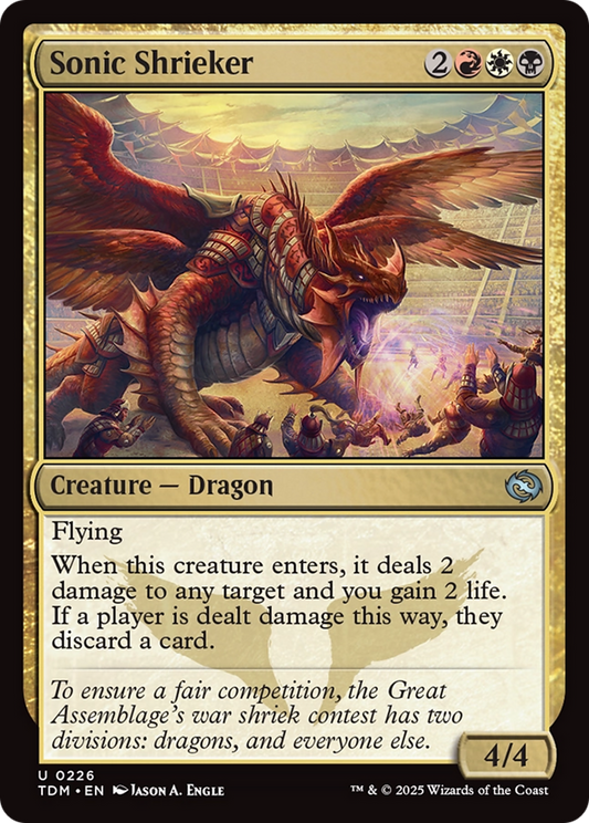 Sonic Shrieker (TDM-226) - Tarkir: Dragonstorm Foil - Premium MTG Single from Wizards of the Coast - Just $0.08! Shop now at Game Crave Tournament Store