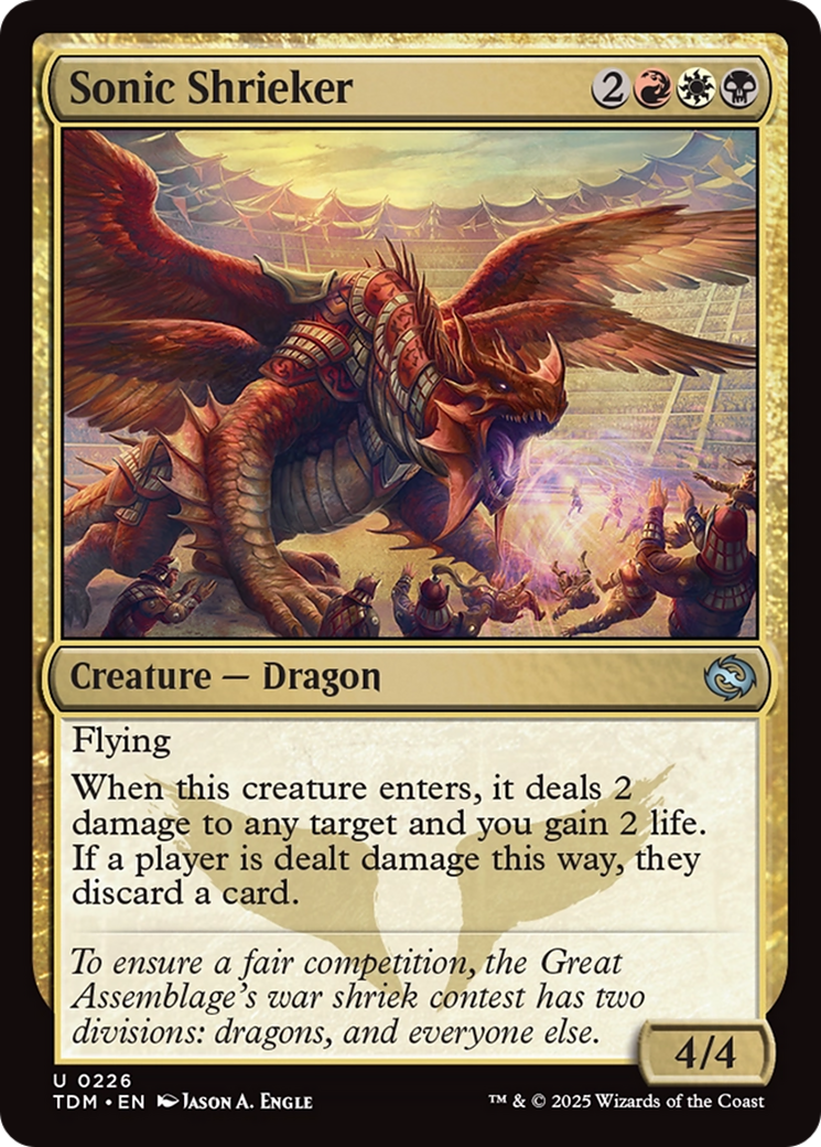 Sonic Shrieker (TDM-226) - Tarkir: Dragonstorm - Premium MTG Single from Wizards of the Coast - Just $0.08! Shop now at Game Crave Tournament Store