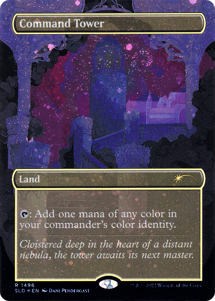 Command Tower (SLD-1496★) - Secret Lair Drop (Borderless) Foil - Premium MTG Single from Wizards of the Coast - Just $36.86! Shop now at Game Crave Tournament Store