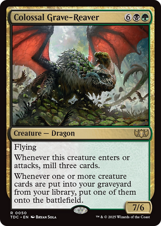 Colossal Grave-Reaver (TDC-050) - Tarkir: Dragonstorm Commander - Premium MTG Single from Wizards of the Coast - Just $2.30! Shop now at Game Crave Tournament Store