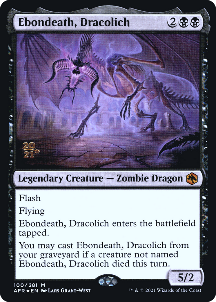 Ebondeath, Dracolich (PAFR-100S) - Adventures in the Forgotten Realms Promos Foil
