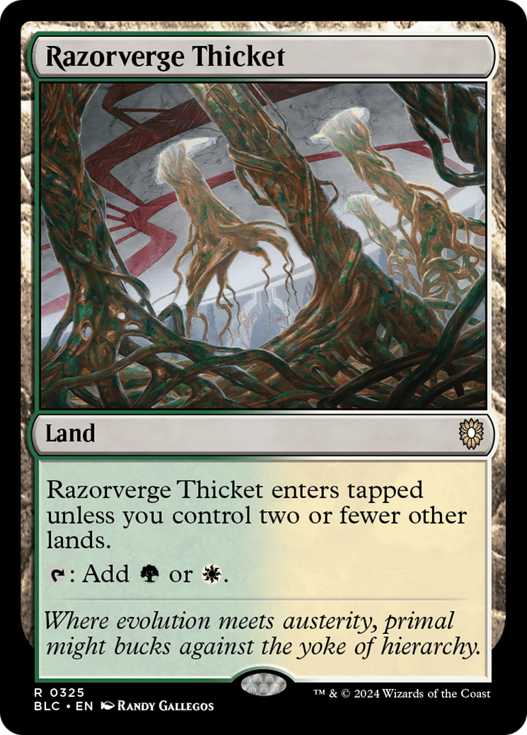 Razorverge Thicket (BLC-325) - Bloomburrow Commander - Premium MTG Single from Wizards of the Coast - Just $0.76! Shop now at Game Crave Tournament Store