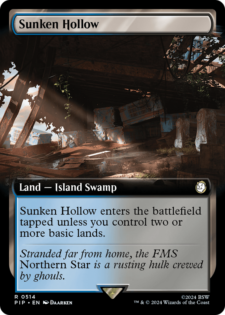 Sunken Hollow (PIP-514) - Fallout: (Extended Art) - Premium MTG Single from Wizards of the Coast - Just $1.42! Shop now at Game Crave Tournament Store