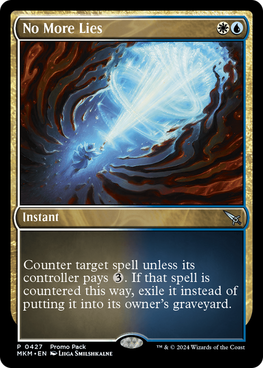 No More Lies (MKM-427) - Murders at Karlov Manor Etched Foil - Premium MTG Single from Wizards of the Coast - Just $2.86! Shop now at Game Crave Tournament Store