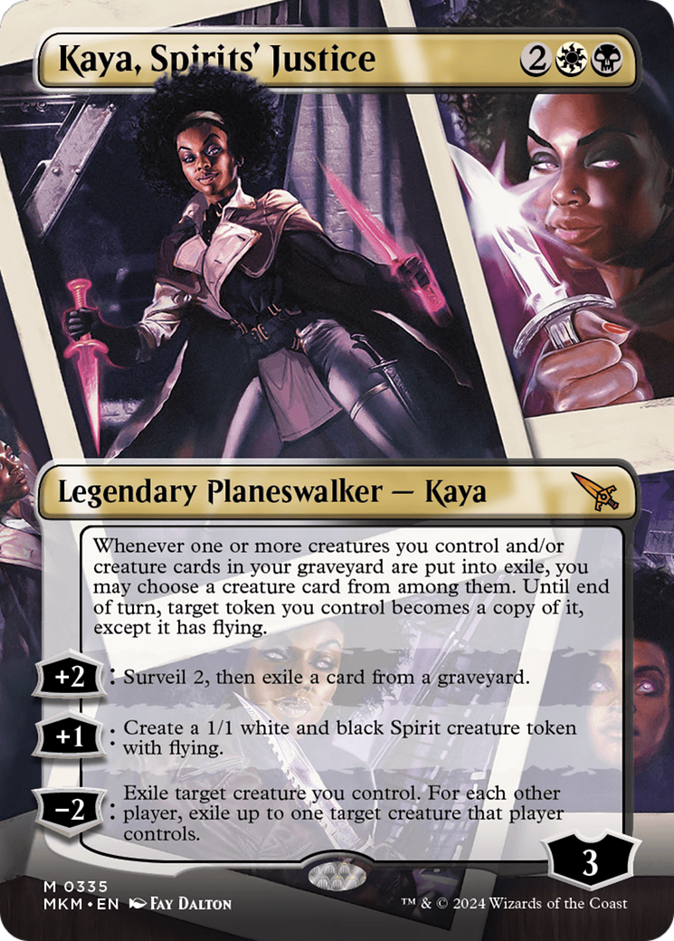 Kaya, Spirits' Justice (MKM-335) - Murders at Karlov Manor (Borderless) Foil - Premium MTG Single from Wizards of the Coast - Just $0.81! Shop now at Game Crave Tournament Store