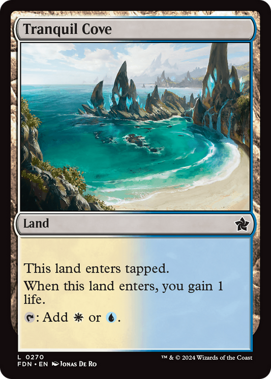 Tranquil Cove (FDN-270) - Foundations - Premium MTG Single from Wizards of the Coast - Just $0.25! Shop now at Game Crave Tournament Store