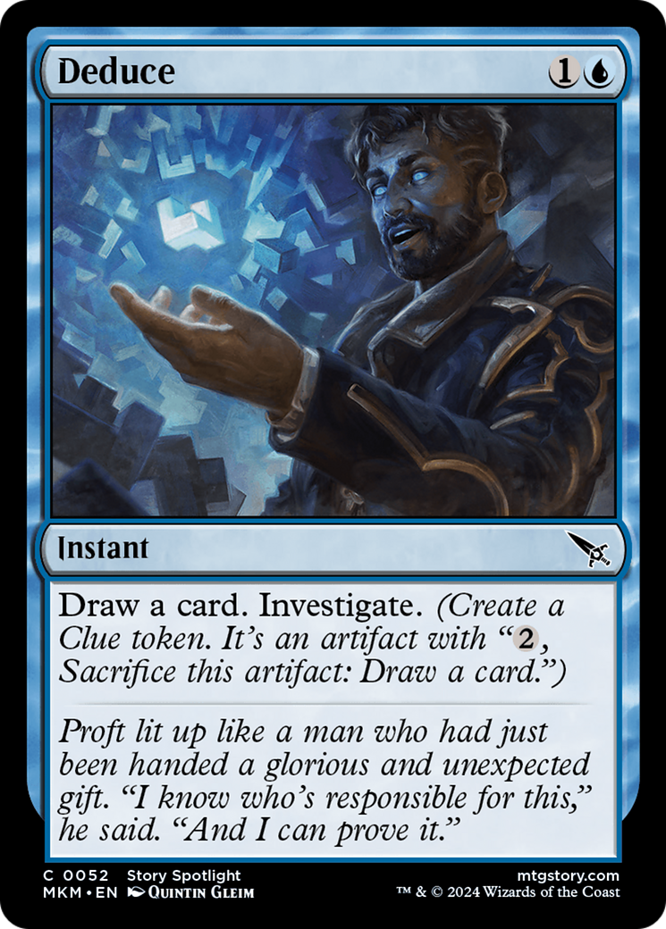 Deduce (MKM-052) - Murders at Karlov Manor - Premium MTG Single from Wizards of the Coast - Just $0.25! Shop now at Game Crave Tournament Store