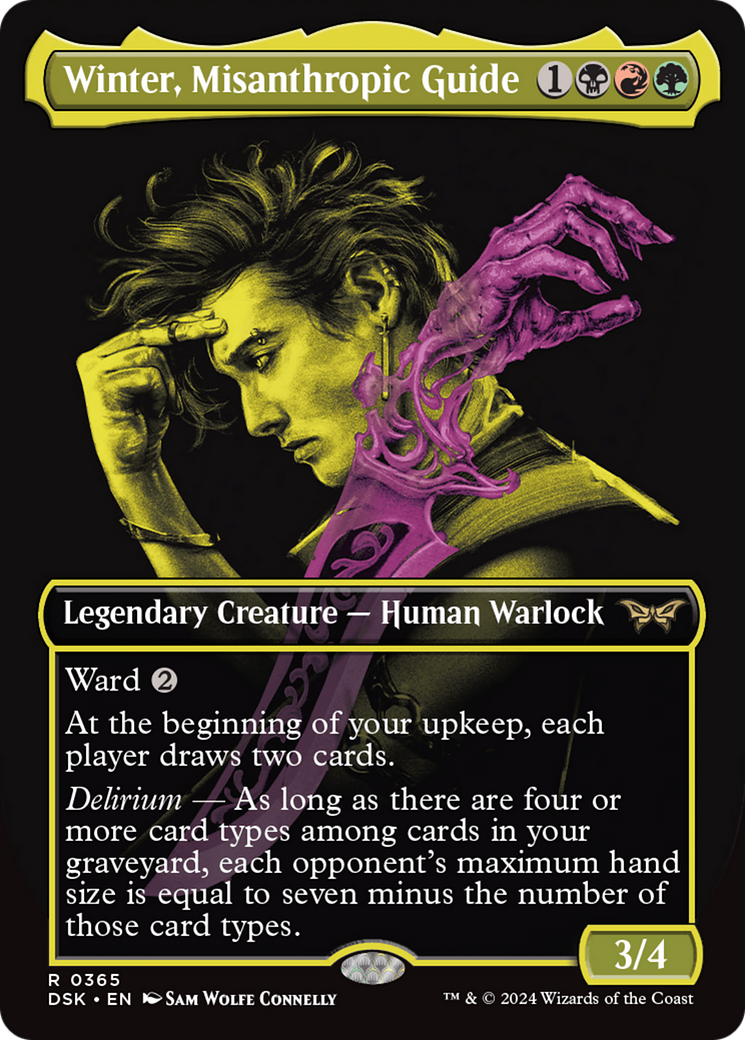 Winter, Misanthropic Guide (DSK-365) - Duskmourn: House of Horror (Borderless) - Premium MTG Single from Wizards of the Coast - Just $0.25! Shop now at Game Crave Tournament Store