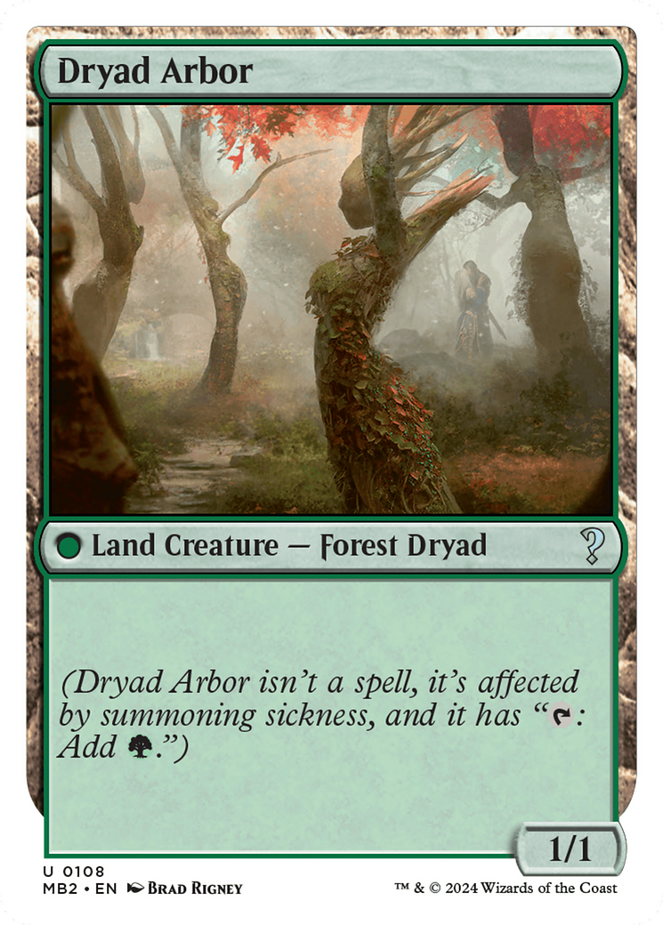 Dryad Arbor (MB2-108) - Mystery Booster 2 - Premium MTG Single from Wizards of the Coast - Just $2.67! Shop now at Game Crave Tournament Store
