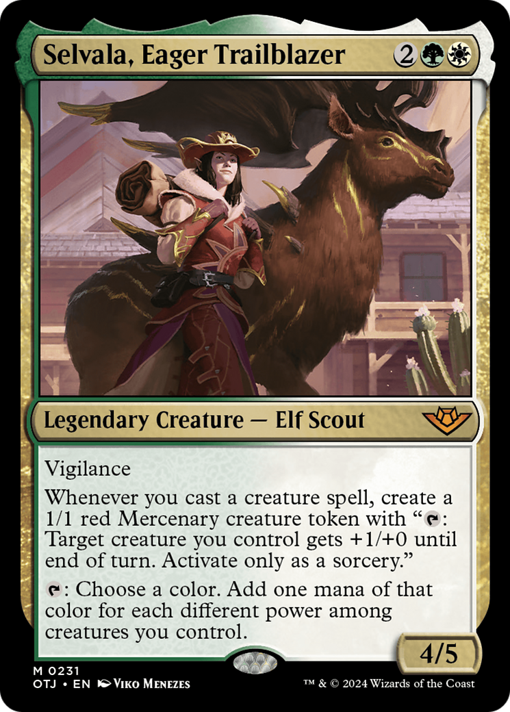 Selvala, Eager Trailblazer (OTJ-231) - Outlaws of Thunder Junction Foil - Premium MTG Single from Wizards of the Coast - Just $0.31! Shop now at Game Crave Tournament Store