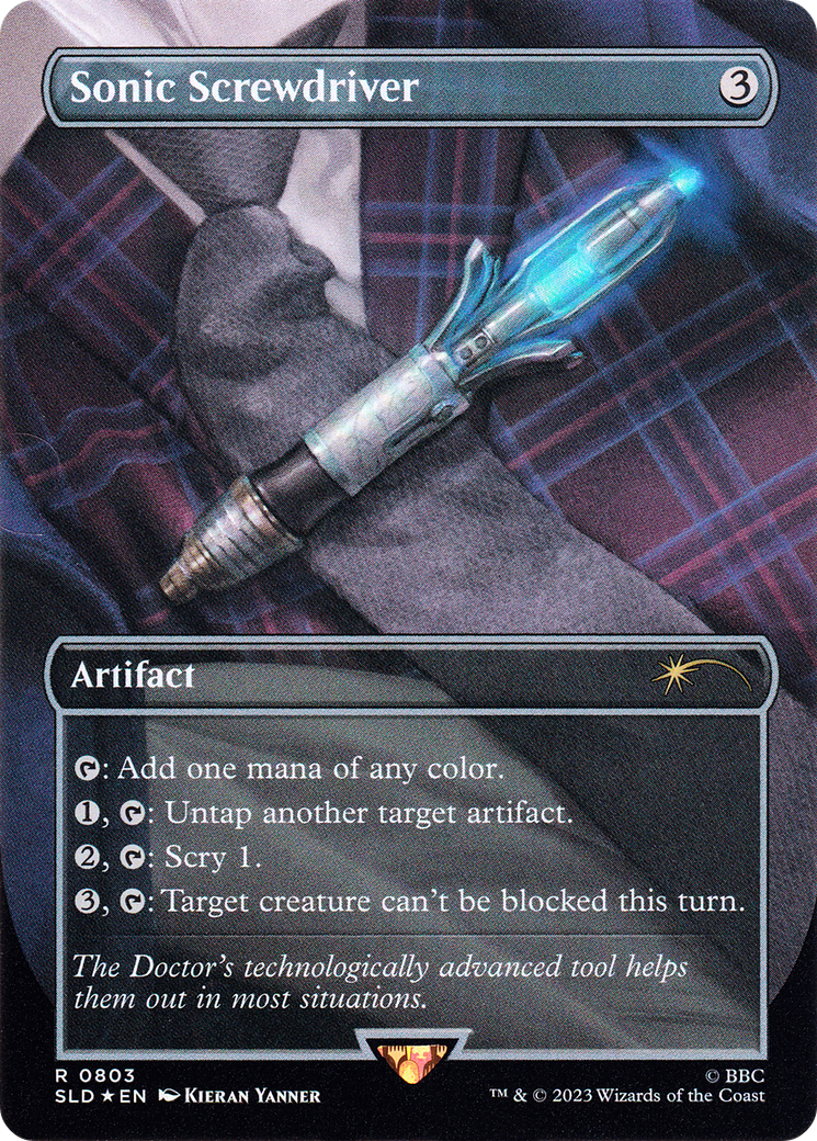 Sonic Screwdriver (SLD-803) - Secret Lair Drop (Borderless) Foil - Premium MTG Single from Wizards of the Coast - Just $22.76! Shop now at Game Crave Tournament Store