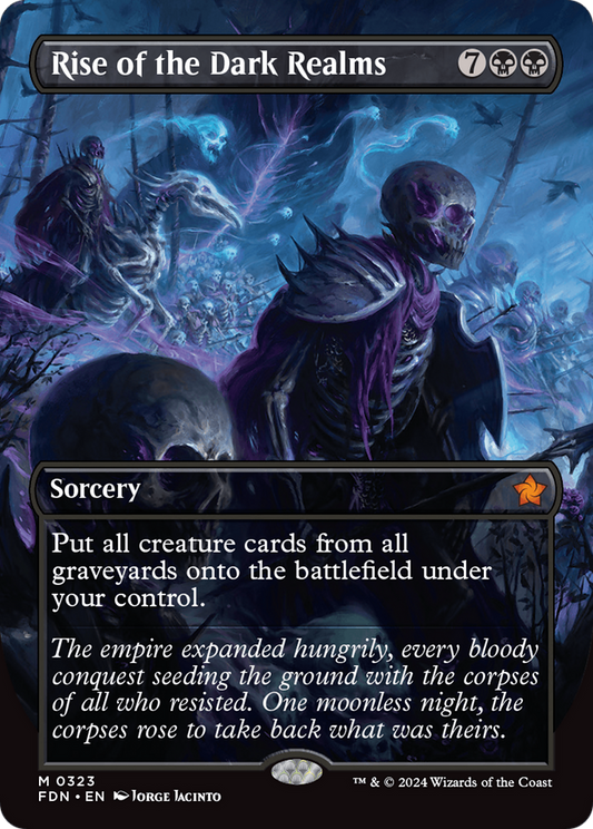Rise of the Dark Realms (FDN-323) - Foundations (Borderless) Foil - Premium MTG Single from Wizards of the Coast - Just $14.97! Shop now at Game Crave Tournament Store