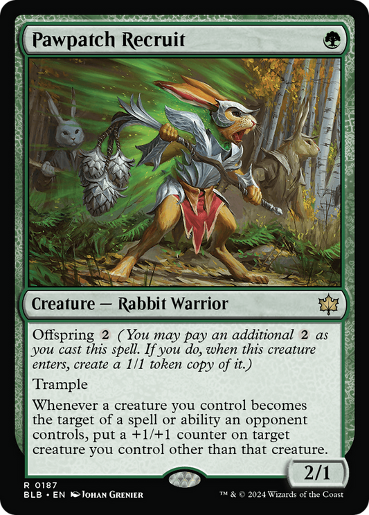 Pawpatch Recruit (BLB-187) - Bloomburrow - Premium MTG Single from Wizards of the Coast - Just $0.45! Shop now at Game Crave Tournament Store