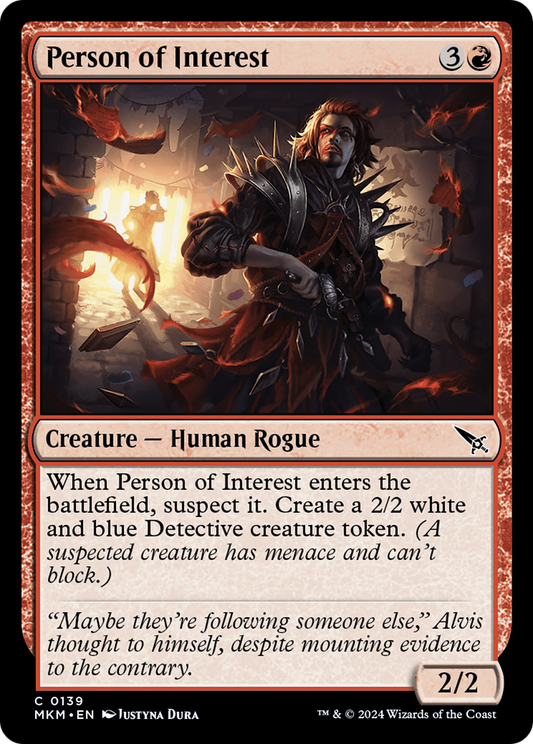 Person of Interest (MKM-139) - Murders at Karlov Manor Foil - Premium MTG Single from Wizards of the Coast - Just $0.25! Shop now at Game Crave Tournament Store
