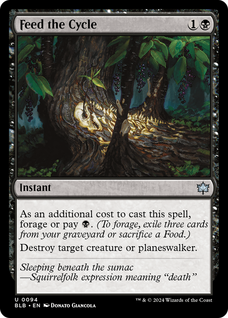 Feed the Cycle (BLB-094) - Bloomburrow - Premium MTG Single from Wizards of the Coast - Just $0.25! Shop now at Game Crave Tournament Store
